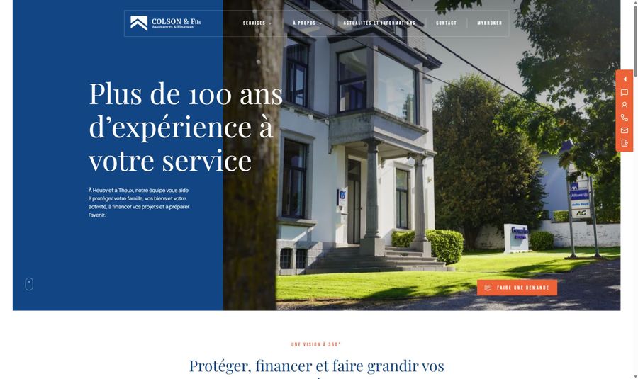 Aperçu du site Colson & Fils