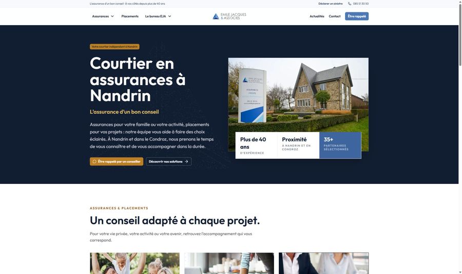 Aperçu du site Emile Jacques & Associés